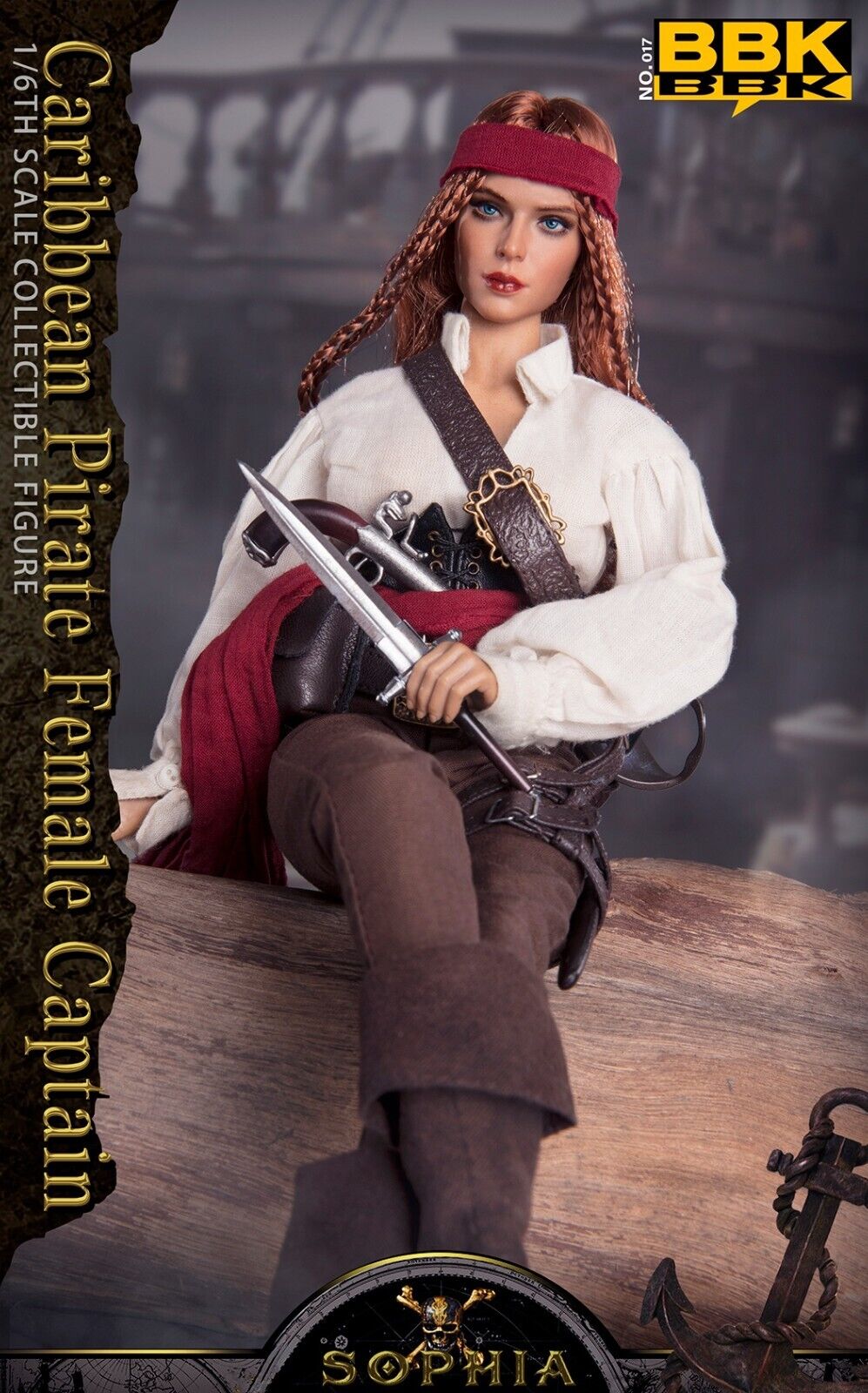 Pedido Figura Caribbean Pirate Female Captain Sophia marca BBK BBK017 escala 1/6