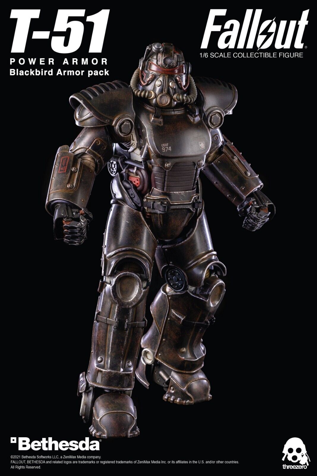 Pedido Set Fallout T-51 Power Armor - Blackbird Armor Pack marca Threezero 3Z0179 escala 1/6