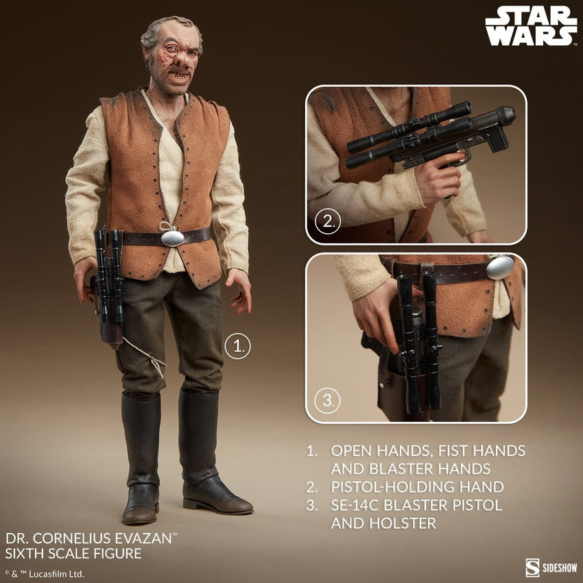 Preventa Figura Doctor Cornelius Evazan™ - Scum & Villainy - Star Wars: Episodio IV Una Nueva Esperanza ™ marca Sideshow Collectibles  #100486 escala 1/6