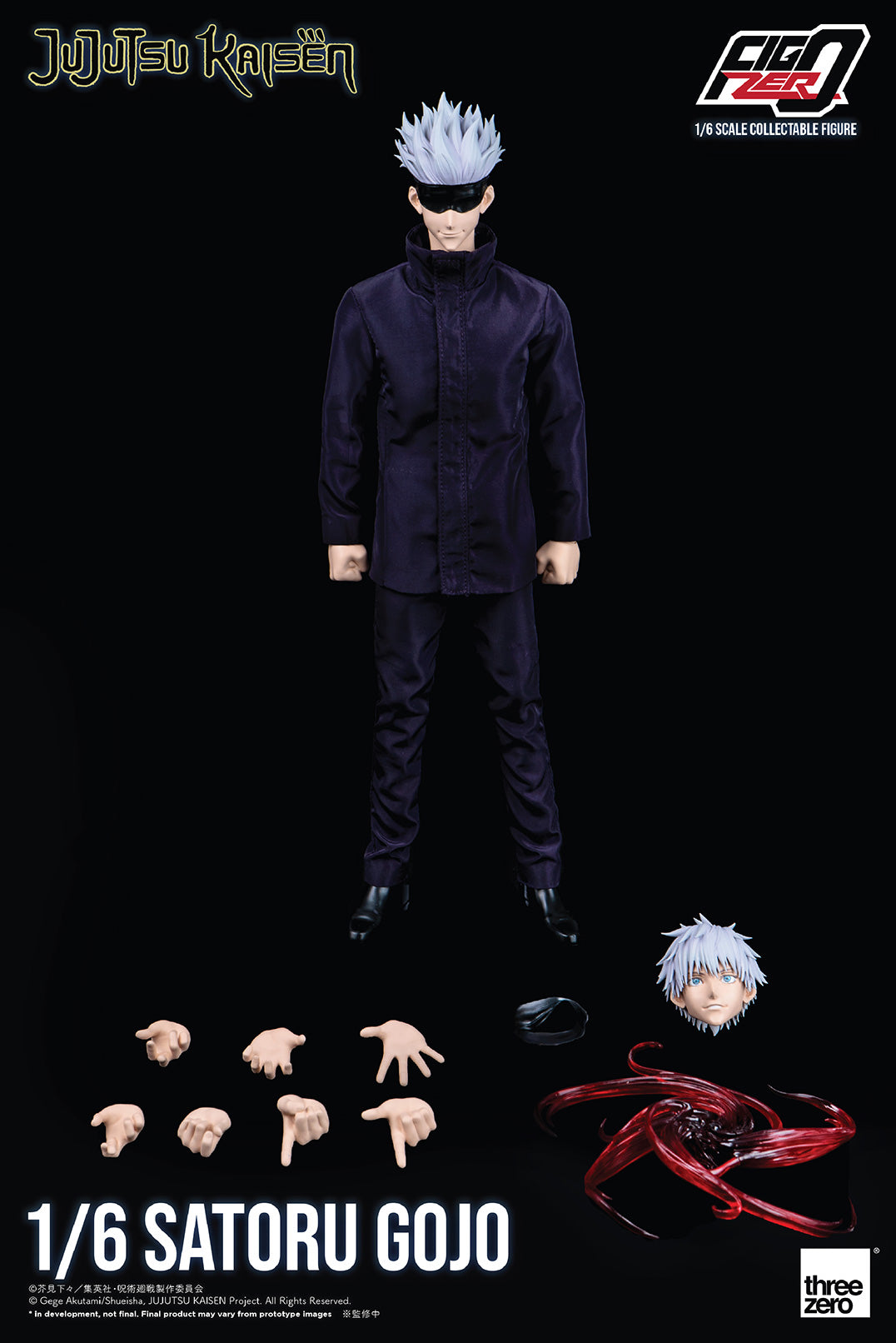 Pedido Figura Satoru Gojo - Jujutsu Kaisen - FigZero marca Threezero 3Z0377 escala 1/6 (relanzamiento)