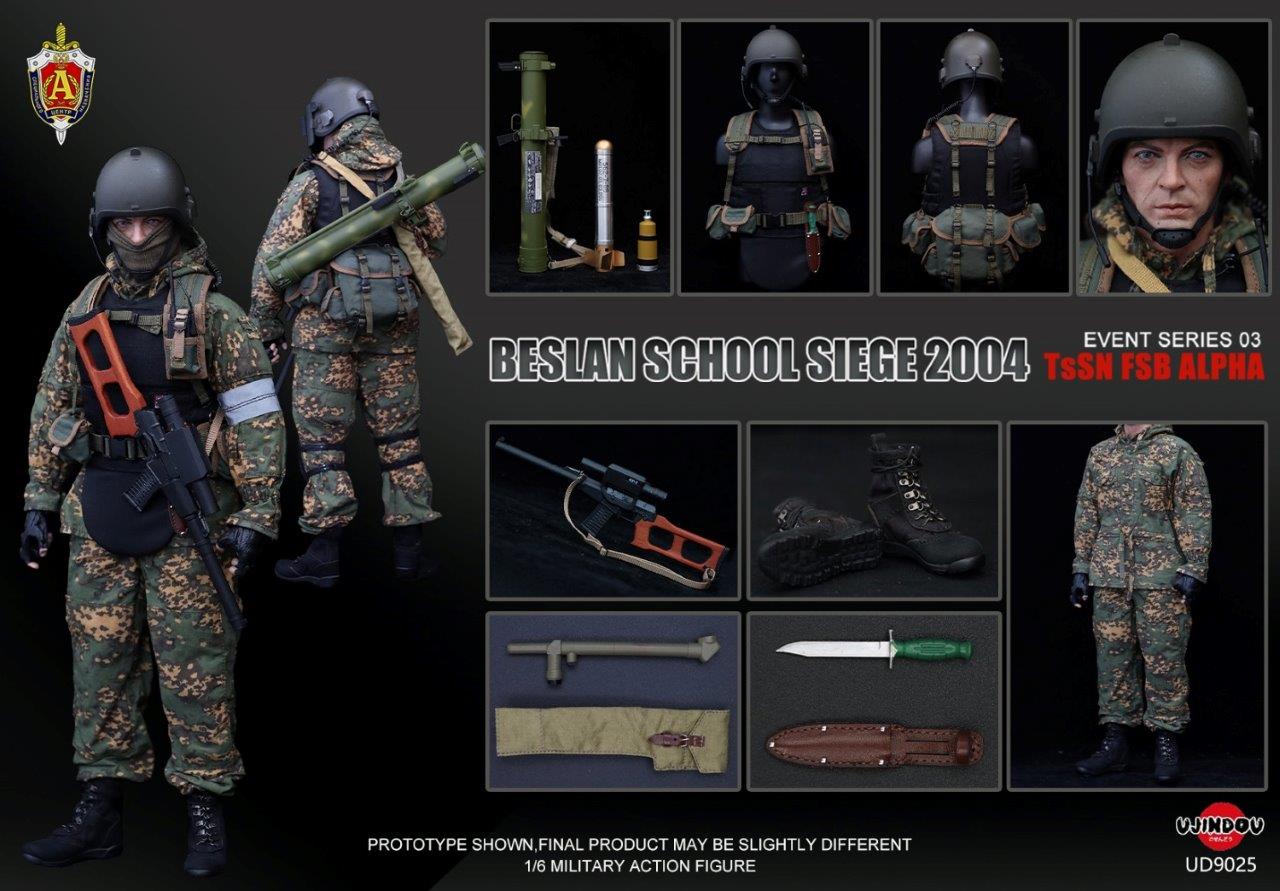 Preventa Figura TsSN FSB Alpha - Beslan School Siege 2004 marca Ujindou UD9025 escala 1/6