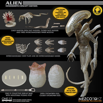 Pedido Figura Alien - Xenomorph Concept Edition Exclusive - One:12 Collective marca Mezco Toyz 76106 escala pequeña 1/12