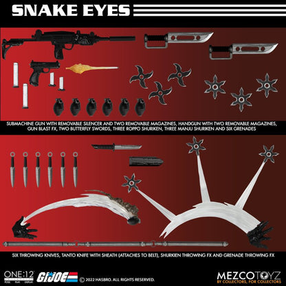 Pedido Figura Snake Eyes - G.I.Joe - Deluxe Edition One:12 Collective marca Mezco Toyz 76391 escala pequeña 1/12