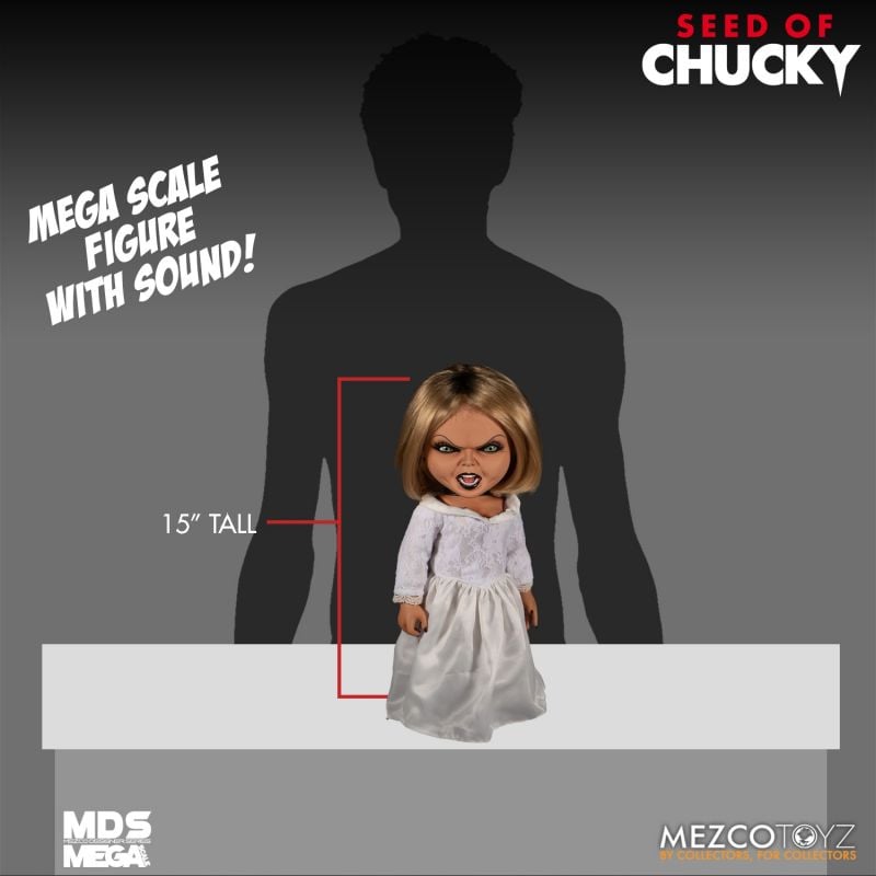 Pedido Figura Tiffany (Talking / Parlante) - Seed of Chucky - Mezco Designer Serie marca Mezco Toyz 78042 escala 1/2 (38 cm)