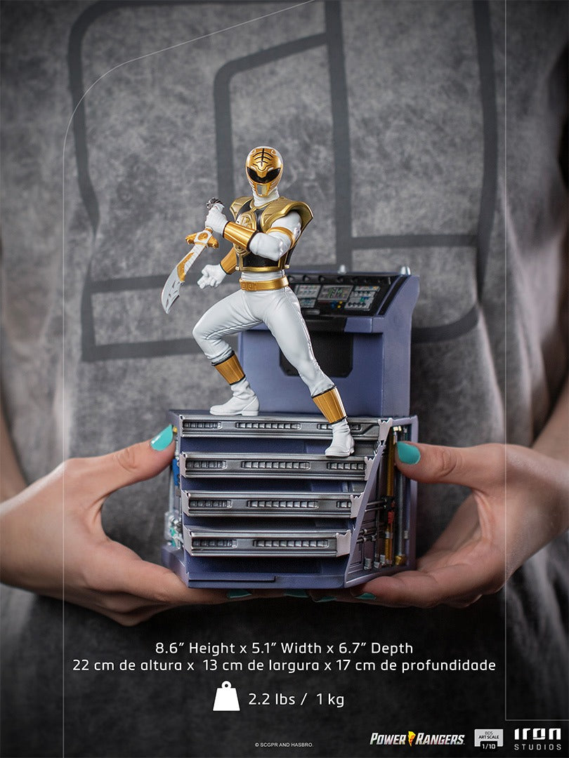 Pedido Estatua White Ranger - Mighty Morphin Power Rangers - Battle Diorama Series (BDS) - marca Iron Studios escala de arte 1/10