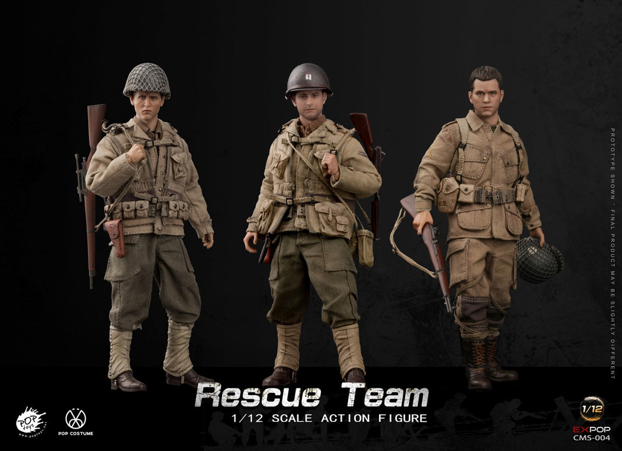 Pedido Figuras WWII US Rescue Squad Team (set triple) marca Poptoys CMS004 escala pequeña 1/12