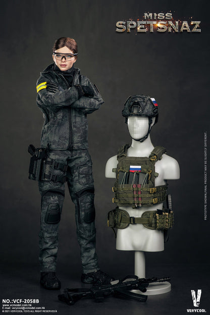 Pedido Figura Russian Special Combat Soldier Miss Spetsnaz (Green vest version) marca Verycool VCF-2058B escala 1/6