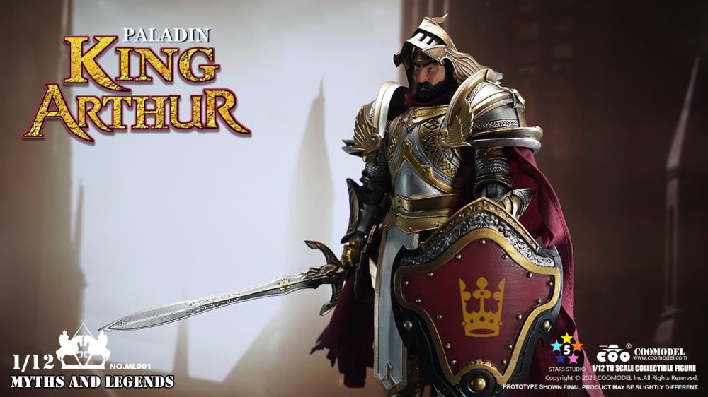 Preventa Figura Paladin King Arthur - Myths and Legends marca COOModel ML001 escala pequeña 1/12