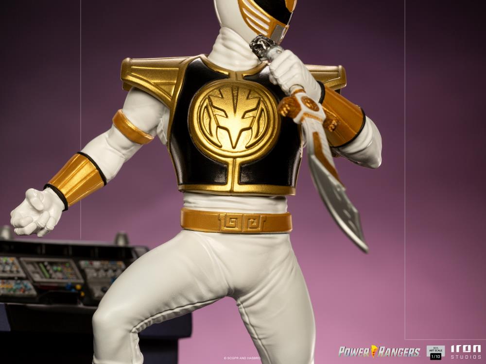 Pedido Estatua White Ranger - Mighty Morphin Power Rangers - Battle Diorama Series (BDS) - marca Iron Studios escala de arte 1/10