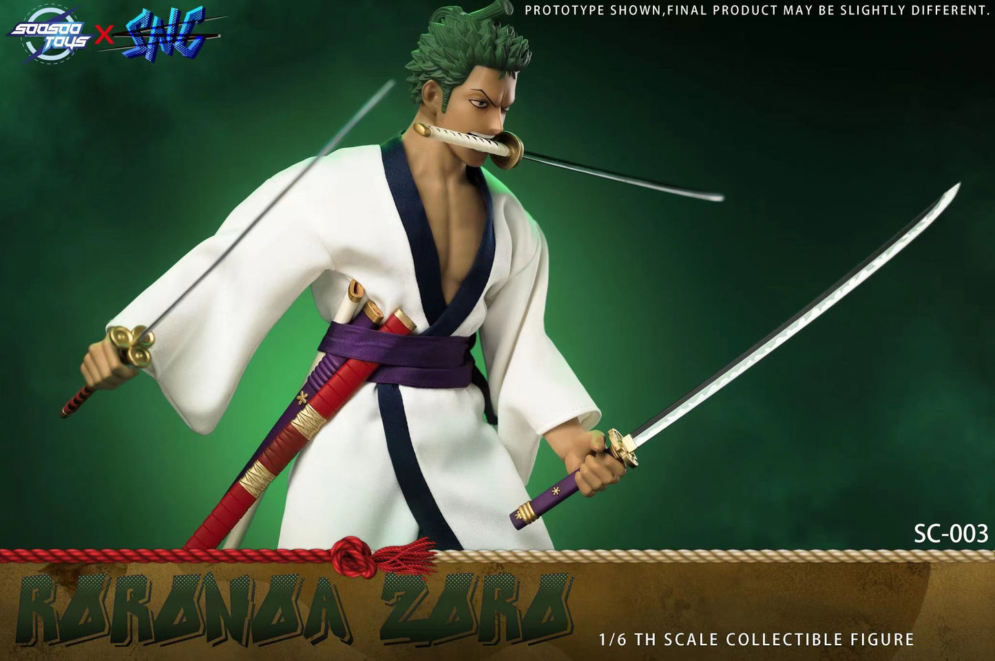 Preventa Set de ropa Roronoa ZORO marca Soosootoys x SNC SC-003 escala 1/6