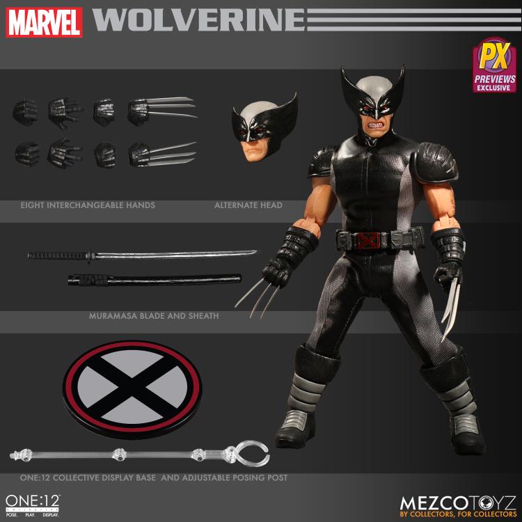 Pedido Figura Wolverine (X-Force) PX Previews Exclusive - Marvel - One:12 Collective marca Mezco Toyz escala pequeña 1/12