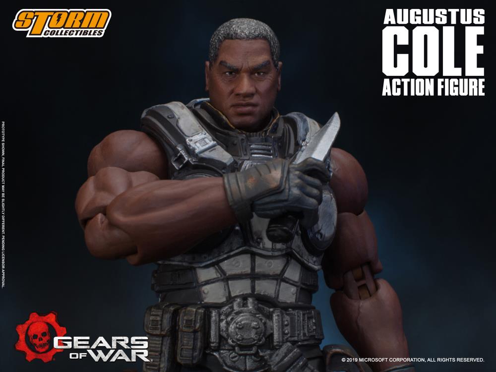 Pedido Figura Augustus Cole - Gears of War marca Storm Collectibles escala pequeña 1/12