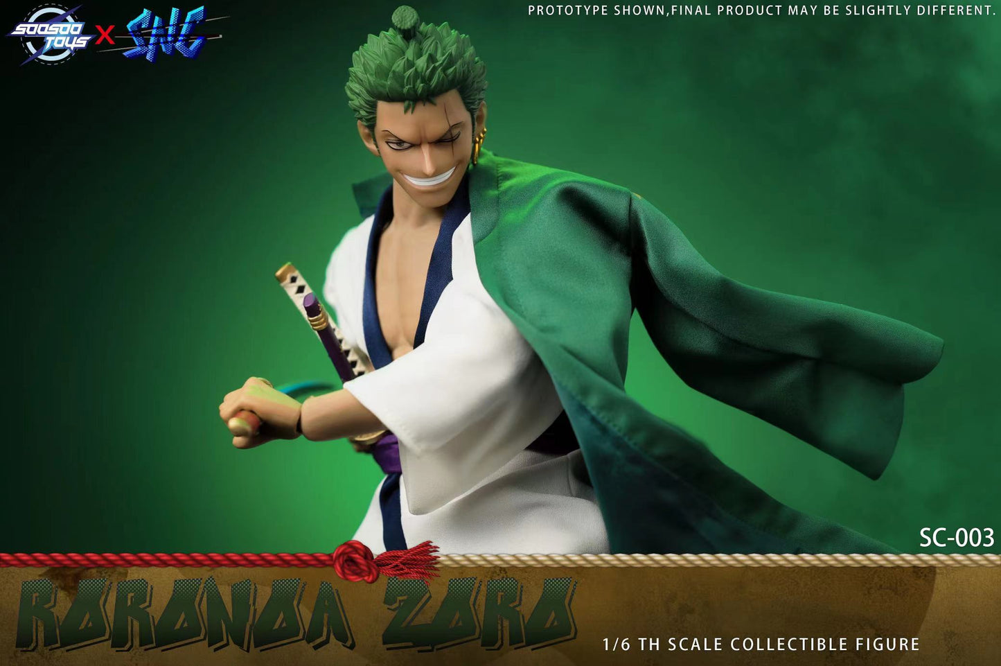 Preventa Set de ropa Roronoa ZORO marca Soosootoys x SNC SC-003 escala 1/6