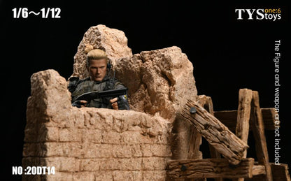 Pedido Diorama The Ruins of the Wall Base / Base Las Ruinas de la Muralla marca TYS Toys 20DT14 para escalas 1/12 a 1/6