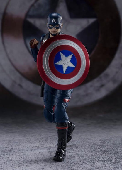 Pedido Figura Captain America (John Walker) - The Falcon and the Winter Soldier - S.H.Figuarts marca Bandai Spirits escala pequeña 1/12