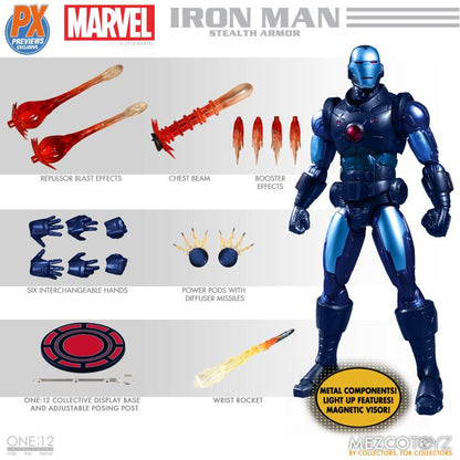 Pedido Figura Iron Man (Stealth Armor) - PX Previews Exclusive - Marvel One:12 Collective marca Mezco Toyz escala pequeña 1/12