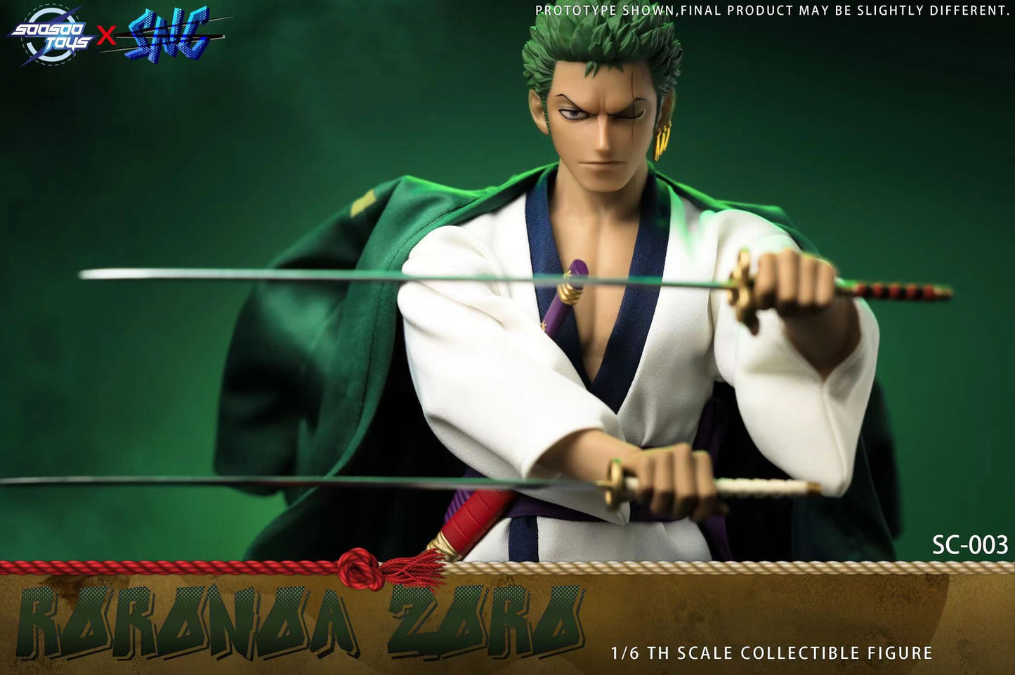 Preventa Set de ropa Roronoa ZORO marca Soosootoys x SNC SC-003 escala 1/6