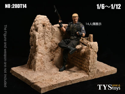 Pedido Diorama The Ruins of the Wall Base / Base Las Ruinas de la Muralla marca TYS Toys 20DT14 para escalas 1/12 a 1/6