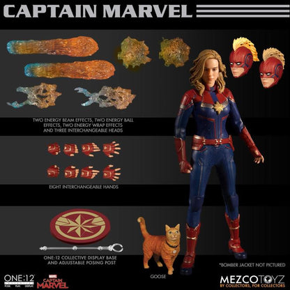 Pedido Figura Captain Marvel - One:12 Collective marca Mezco Toyz 76670 escala pequeña 1/12