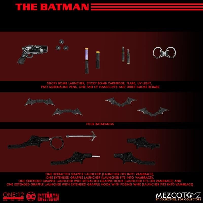 Pedido Figura Batman - The Batman One:12 Collective marca Mezco Toyz 76593 escala pequeña 1/12