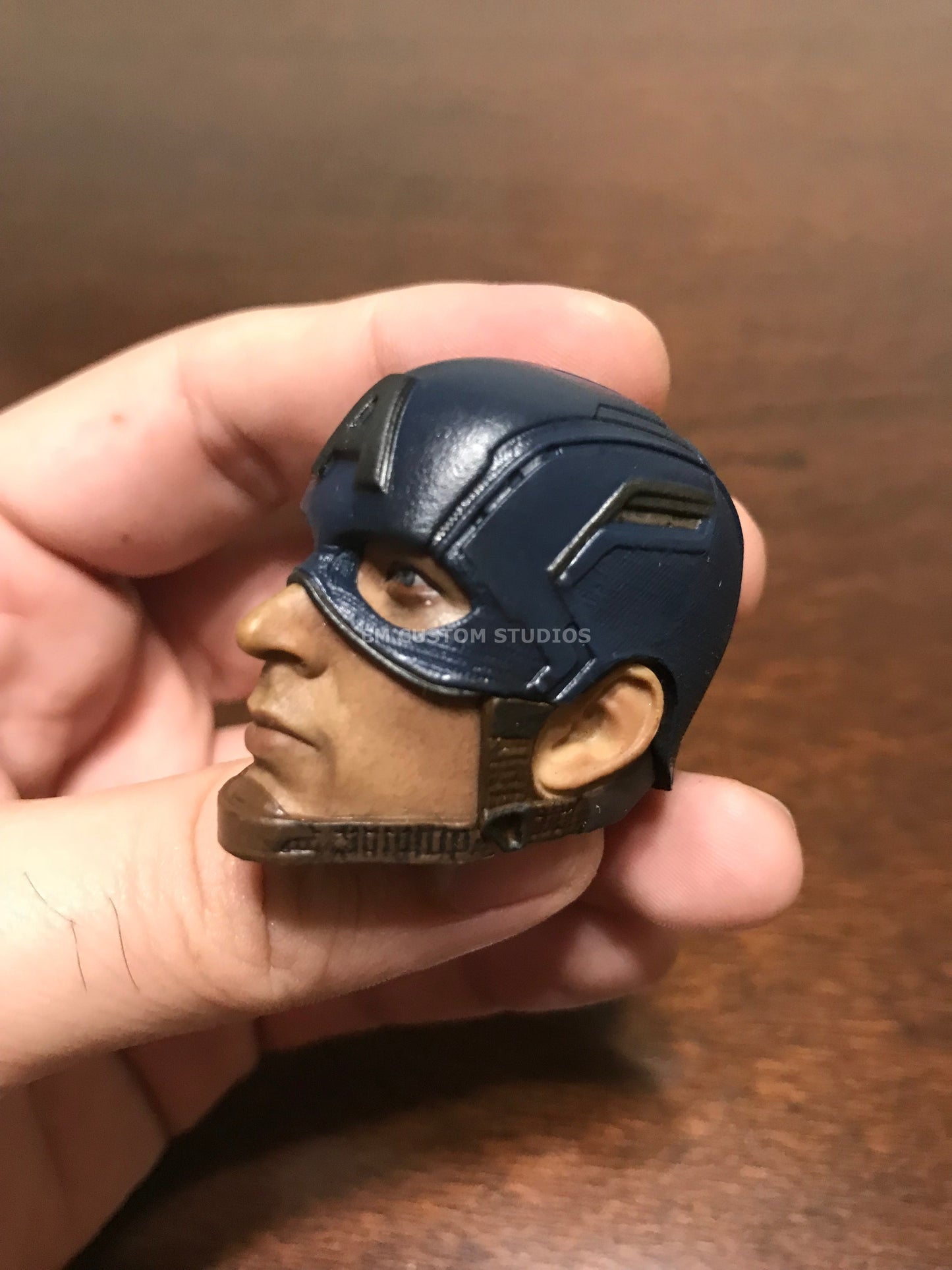 Cabeza Capitán doble boca marca custom escala 1/6