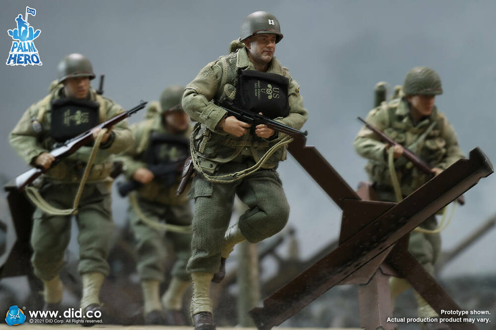 Pedido Figura Private Caparzo - WWII US 2nd Ranger Battalion - Palm Hero Series 3 marca DID XA80011 escala pequeña 1/12