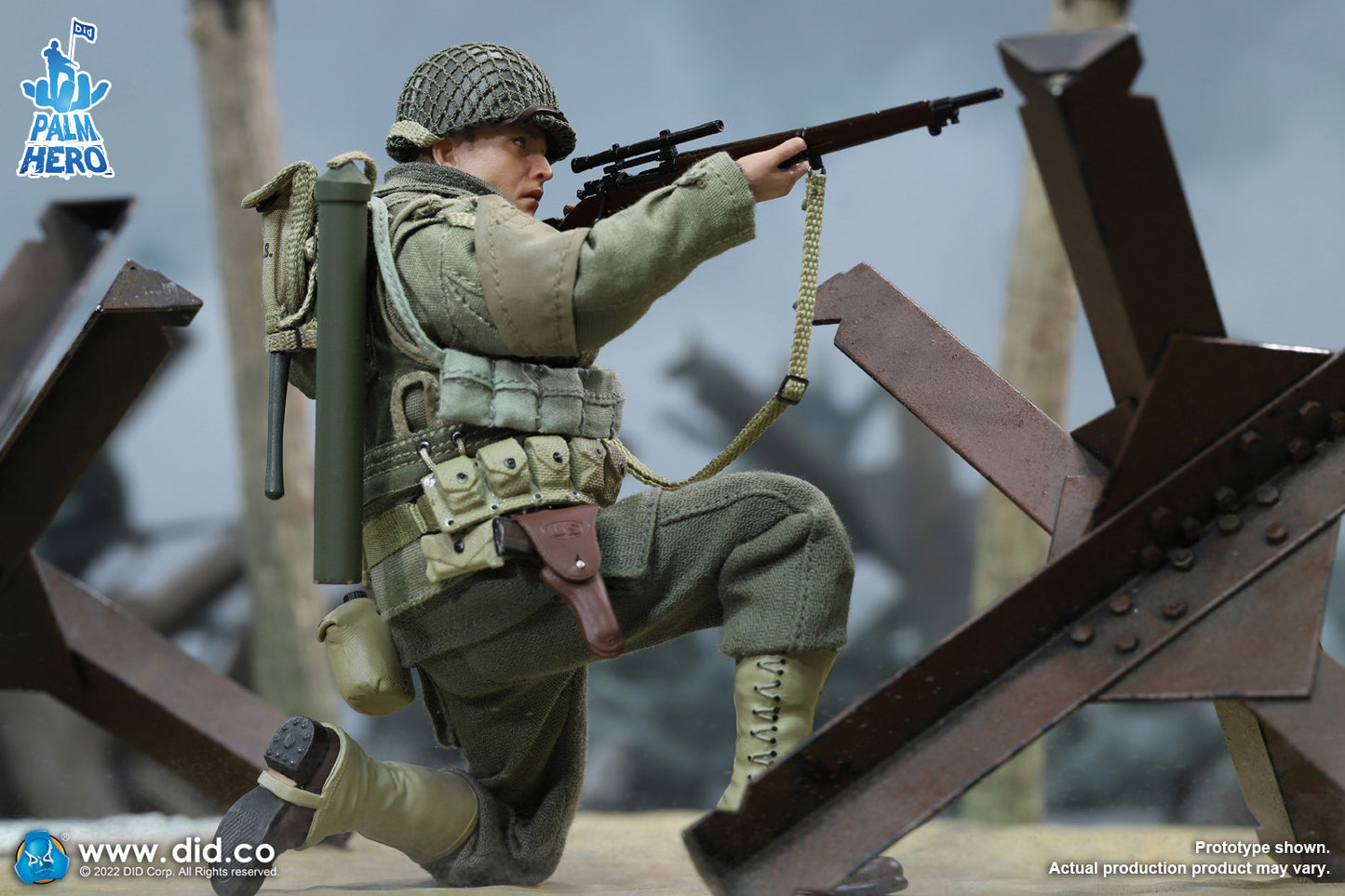 Pedido Figura Private Jackson - WWII US 2nd Ranger Battalion - Palm Hero Series 2 marca DID XA80009 escala pequeña 1/12