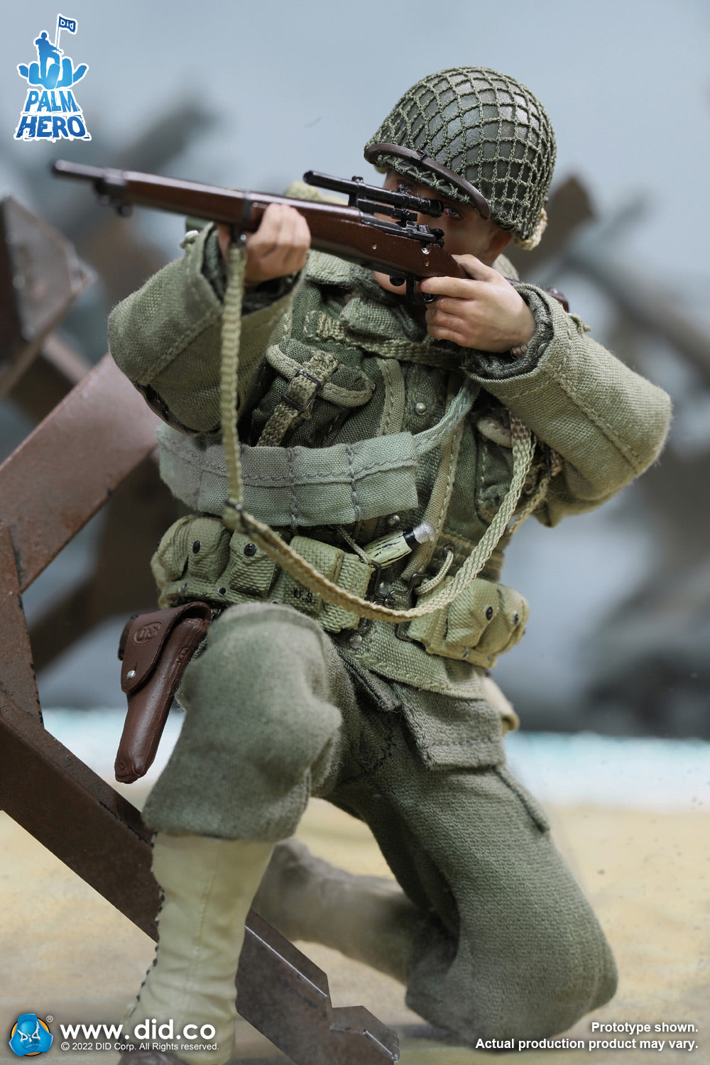 Pedido Figura Private Jackson - WWII US 2nd Ranger Battalion - Palm Hero Series 2 marca DID XA80009 escala pequeña 1/12