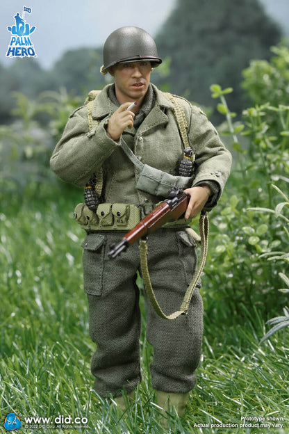 Pedido Figura Private Caparzo - WWII US 2nd Ranger Battalion - Palm Hero Series 3 marca DID XA80011 escala pequeña 1/12