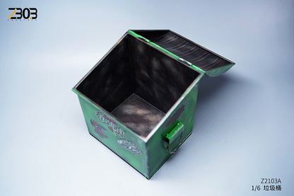 Pedido Diorama Trash Dumpster / Contenedor de basura (2 versiones) marca ZBobToys escala 1/6