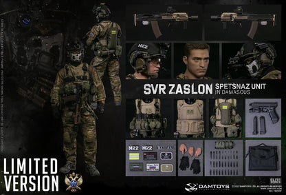 Preventa Figura SVR Zaslon in Damascus (Limited Version) - Russian Spetsnaz Unit marca Damtoys 78093F 1/6 escala 1/6