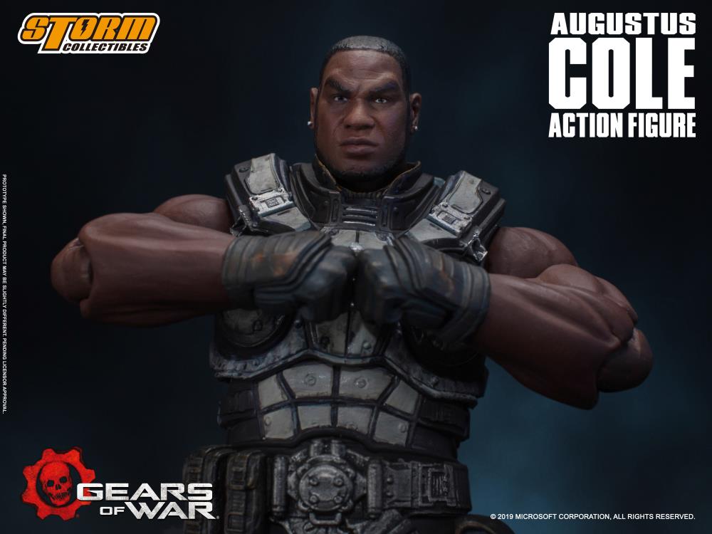 Pedido Figura Augustus Cole - Gears of War marca Storm Collectibles escala pequeña 1/12