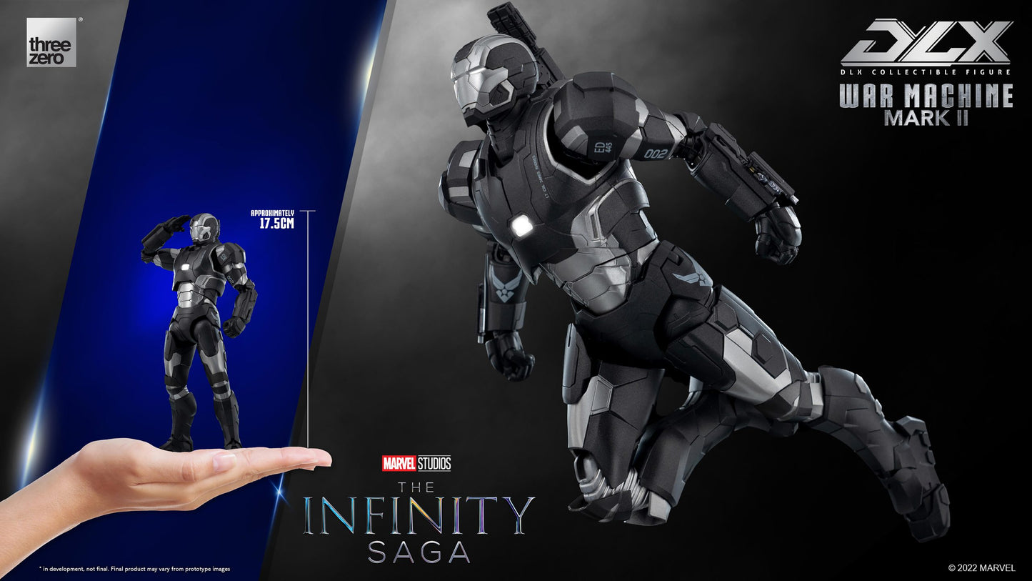 Pedido Figura DLX War Machine Mark 2 - Avengers: The Infinity Saga marca Threezero 3Z0478 escala pequeña 1/12