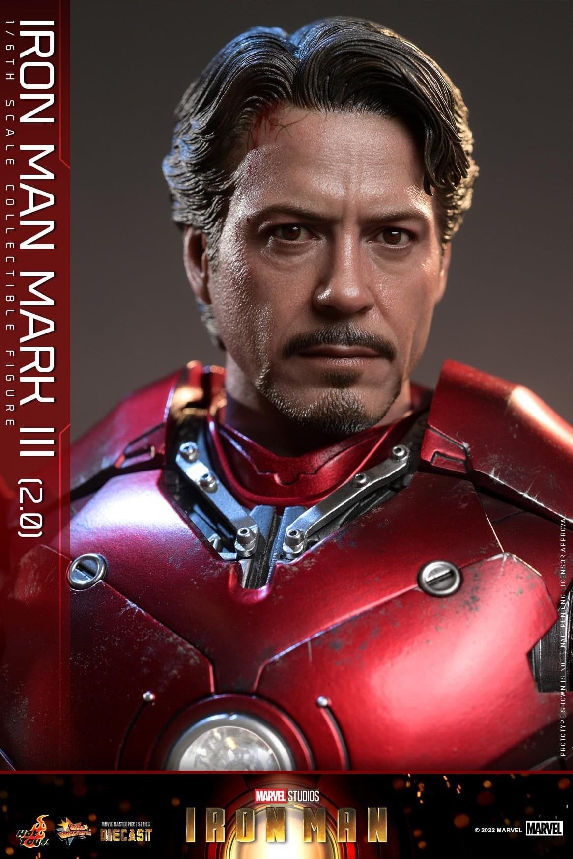 Preventa Figura Iron Man Mark III (2.0) Diecast marca Hot Toys MMS664D48 escala 1/6