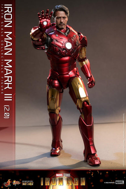 Preventa Figura Iron Man Mark III (2.0) Diecast marca Hot Toys MMS664D48 escala 1/6