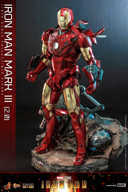 Preventa Figura Iron Man Mark III (2.0) Diecast marca Hot Toys MMS664D48 escala 1/6