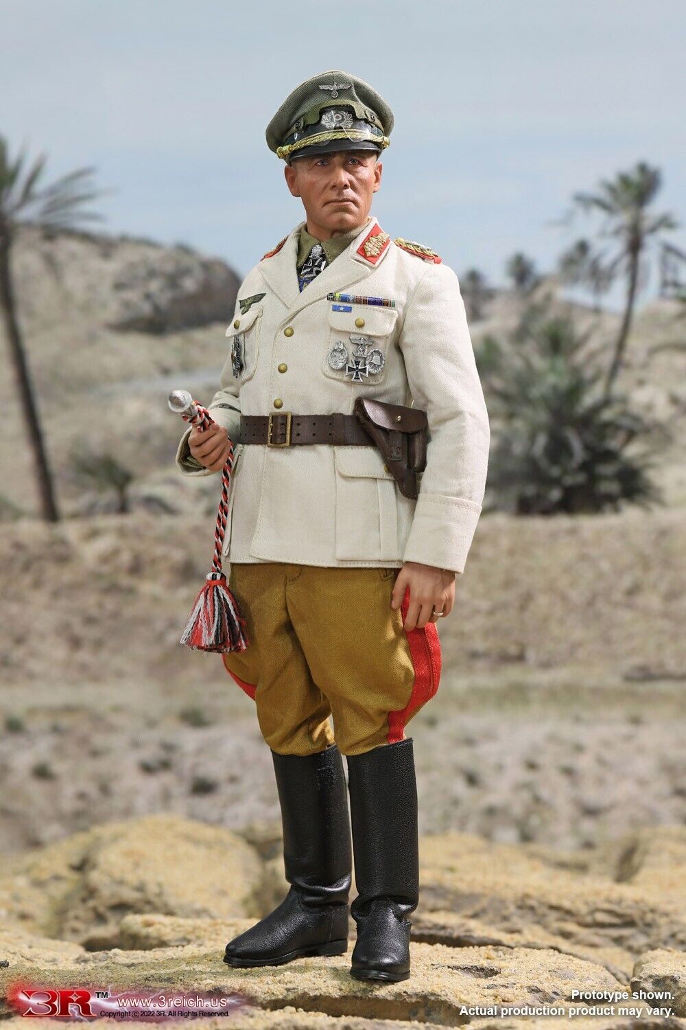 Pedido Figura DAK Afrika Desert Fox Erwin Rommel marca DID 3R GM651 escala 1/6