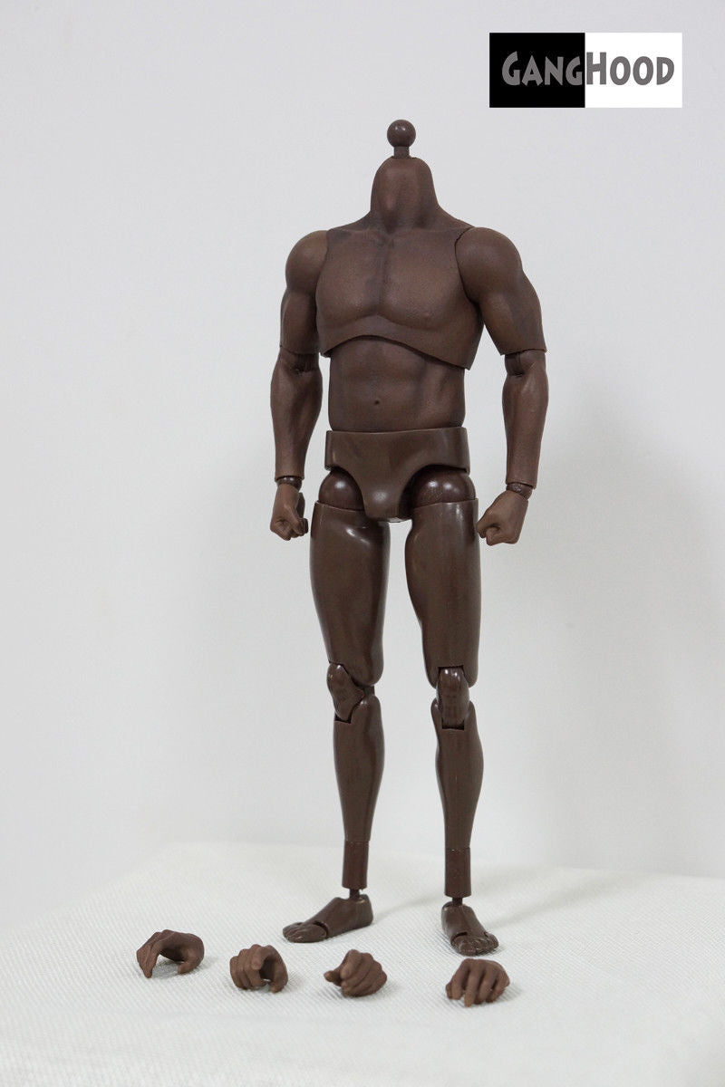 Cuerpo grande negro musculoso marca Ganghood escala 1/6