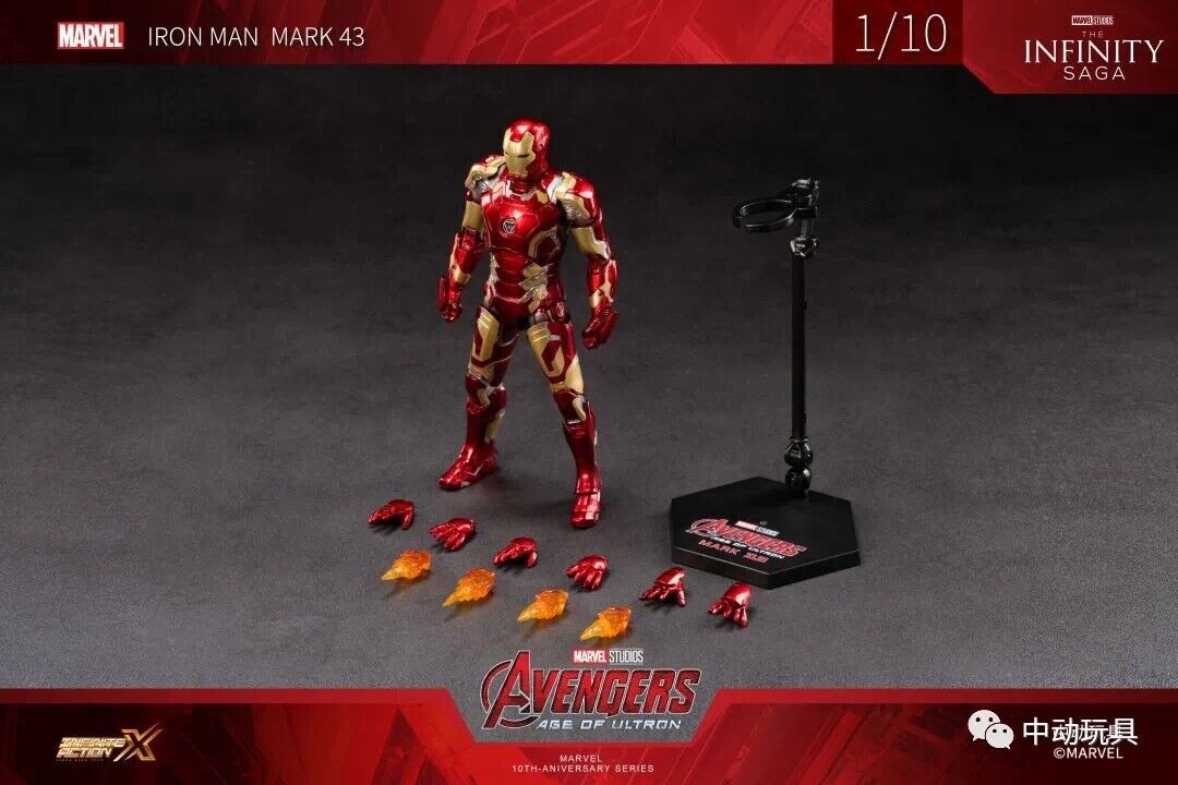 Pedido Figura Iron Man Mark XLIII 43 - The Infinity Saga marca ZD Toys escala pequeña 1/10 (18 cm)