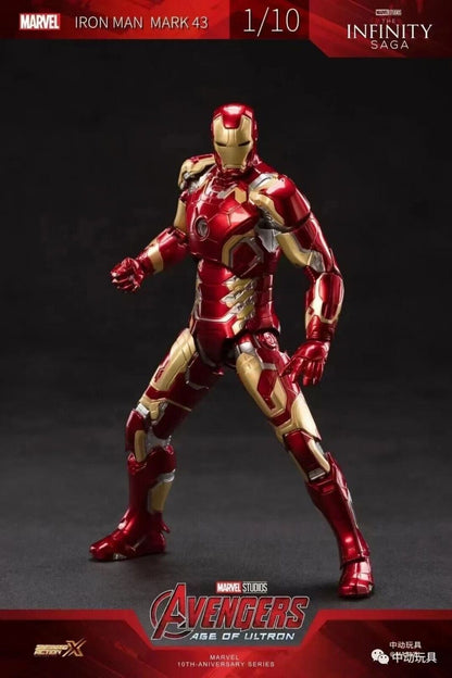 Pedido Figura Iron Man Mark XLIII 43 - The Infinity Saga marca ZD Toys escala pequeña 1/10 (18 cm)