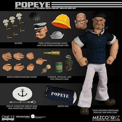 Pedido Figuras Popeye & Bluto - Deluxe Boxed Set: Stormy Seas Ahead marca Mezco escala pequeña 1/12