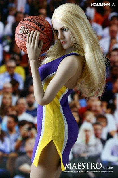 [EN STOCK] Traje de Porrista Cheerleader Lakers escala 1/6