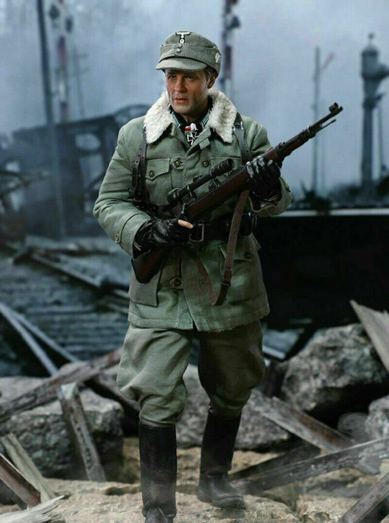 Pedido Figura WWII 1942 Sniper Major Erwin Konig versión de 10th aniversario marca DID escala 1/6