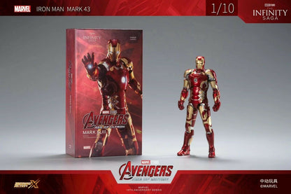 Pedido Figura Iron Man Mark XLIII 43 - The Infinity Saga marca ZD Toys escala pequeña 1/10 (18 cm)