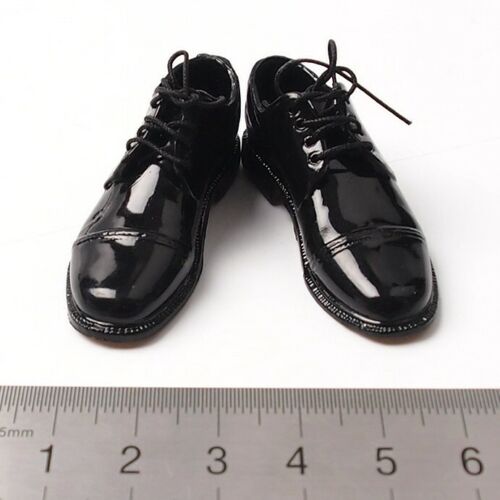 Accesorios Zapatos elegantes negros con cordones para figuras escala 1/6