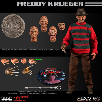 Pedido Figura Freddy Krueger: A Nightmare on Elm Street - One:12 Collective marca Mezco Toyz 77390 escala pequeña 1/12